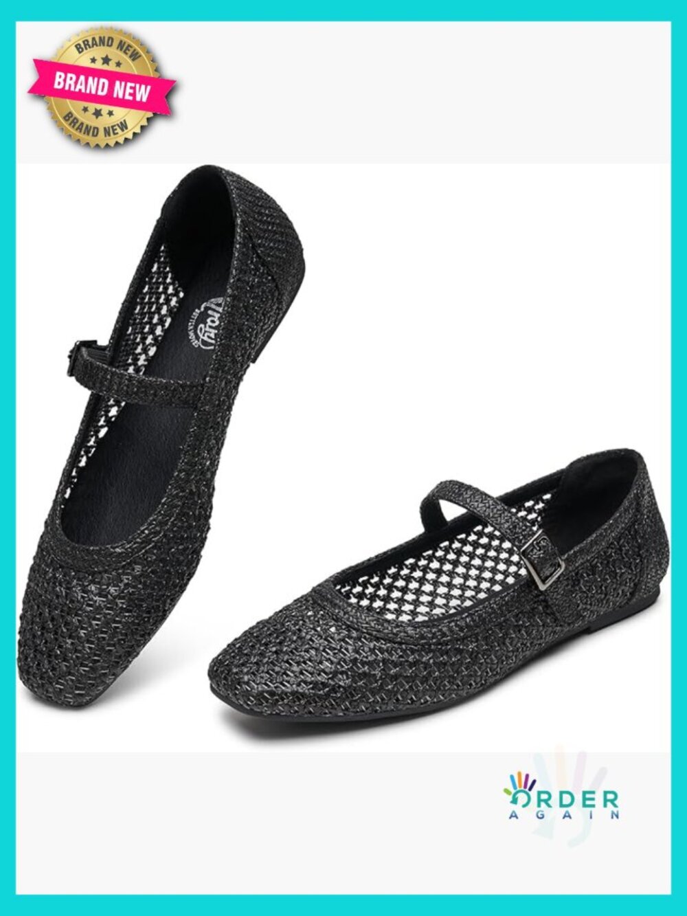 Woven Mary Jane Flats Dressy Ballet Flats Squared Toe Handmade Comfortable